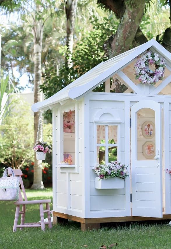 Super Casinha de Boneca de Madeira Para Brincar de Faz de Conta